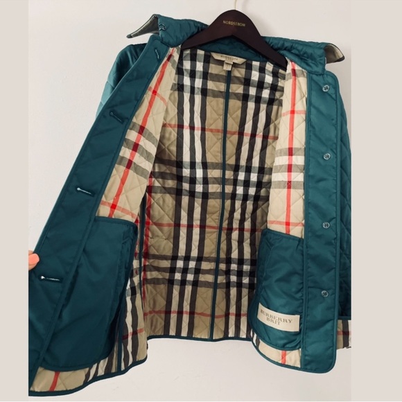 Burberry Teal Quilted Puffer Jacket - Picture 5 of 10